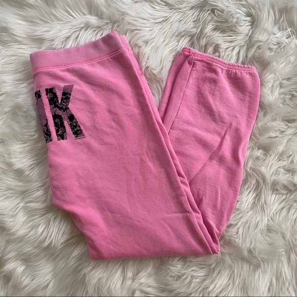 🎁[vs pink] bubblegum pink logo drawstring joggers - Picture 7 of 8